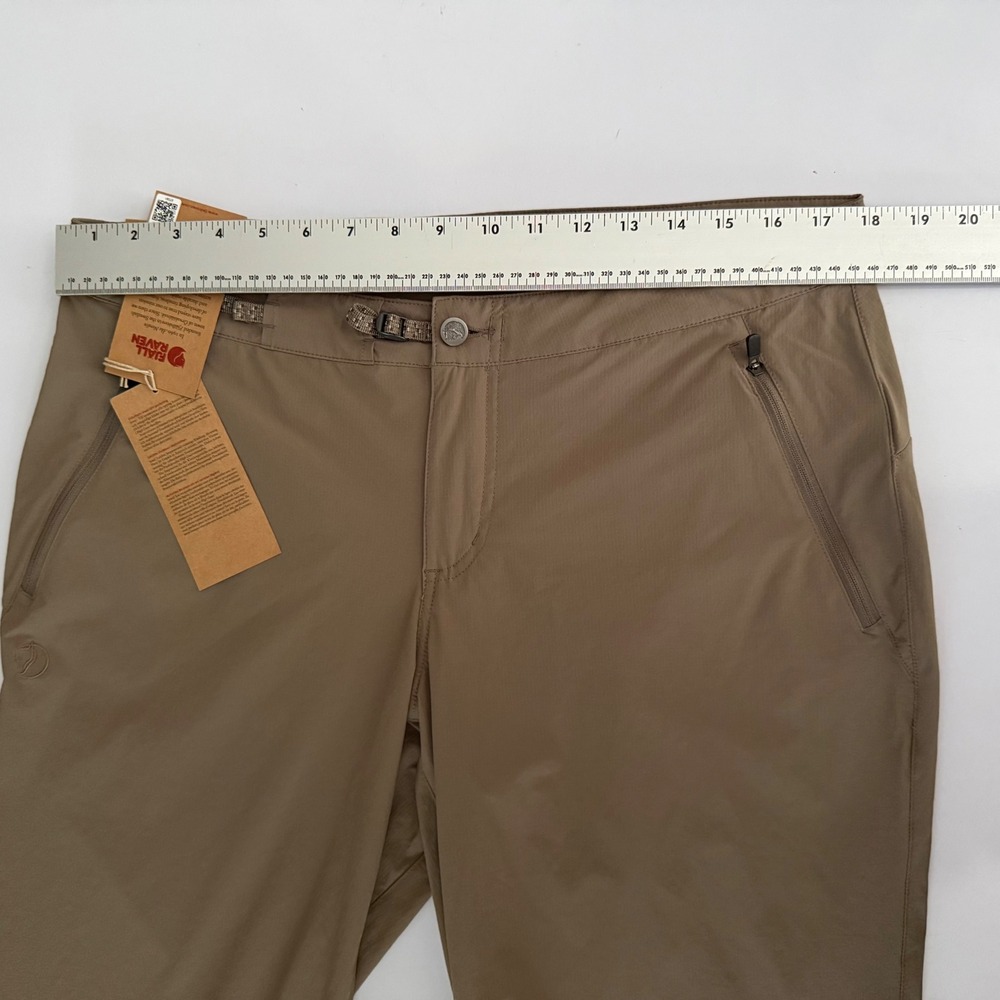 Fjallraven High Coast Trail Trousers W Tan Khaki Hiking Pants 87091 Womens 12/32 - Picture 14 of 16
